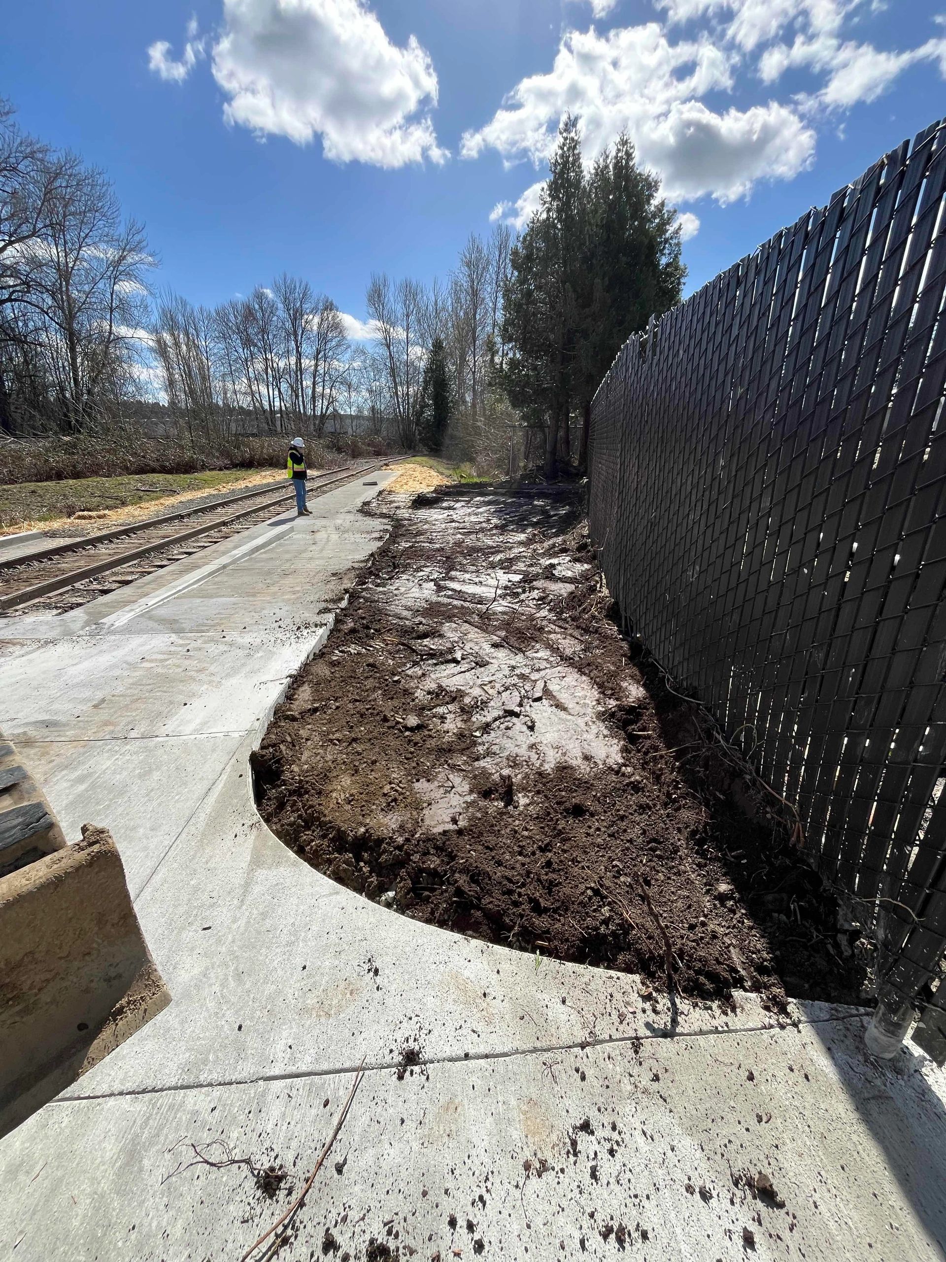 Blue Origin sidewalk construction project